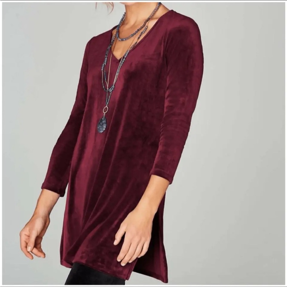 J.Jill Red Velvet Tunic